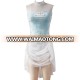 NT16092 Women white mesh and light blue snow printing overlay costumes dresses for women and adult, dancewear leotards